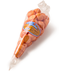 Crest oranje spekbollen puntzak