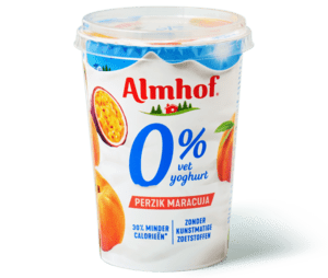 Almhof halfvolle yoghurt perzik maracuja 0% vet