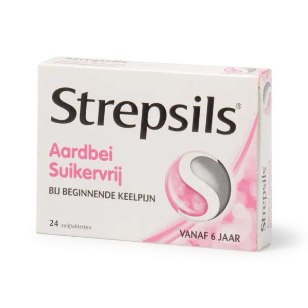 Strepsils aardbei suikervrij