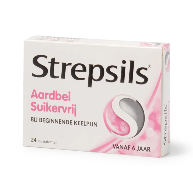 Strepsils aardbei suikervrij