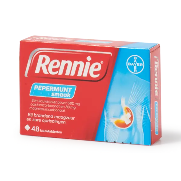Rennie maagtabletten pepermunt kauwtabletten