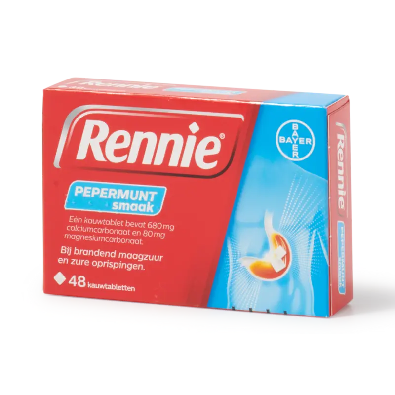 Rennie maagtabletten pepermunt kauwtabletten