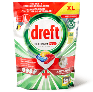 Dreft platinum+ all-in-one vaatwastabletten citroen