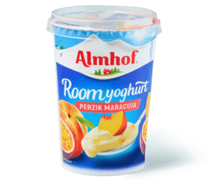Almhof roomyoghurt perzik maracuja