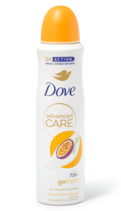 Dove deodorant spray go fresh passfruit