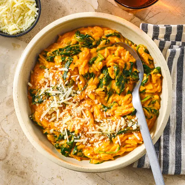 Orzo in romige paprikasaus
