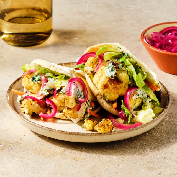 Pita’s met geroosterde bloemkool