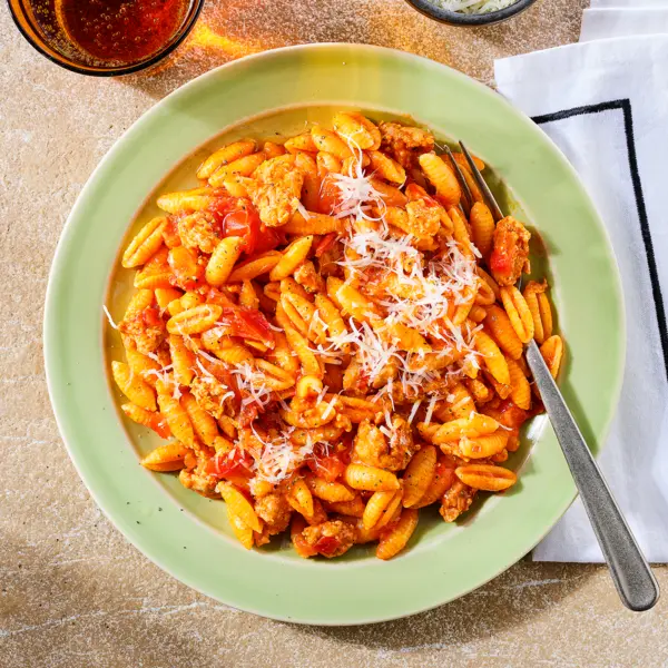 Gnocchetti met venkelworst  in tomatensaus