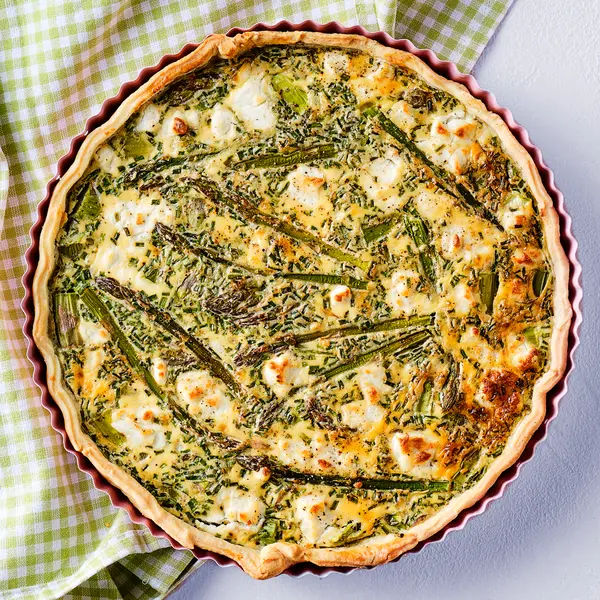 Quiche met asperges en geitenkaas