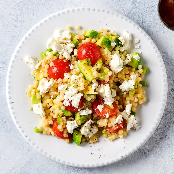 Parelcouscous met mangochutney en feta