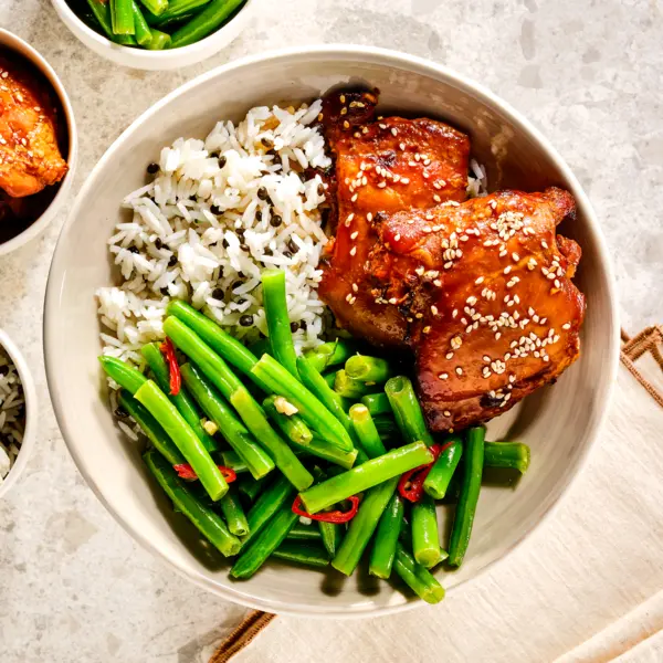 Teriyaki kip met sperziebonen