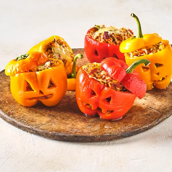 Griezelige gevulde paprika's