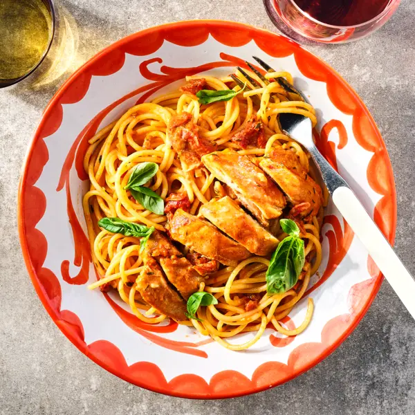 Marry me chicken met spaghetti
