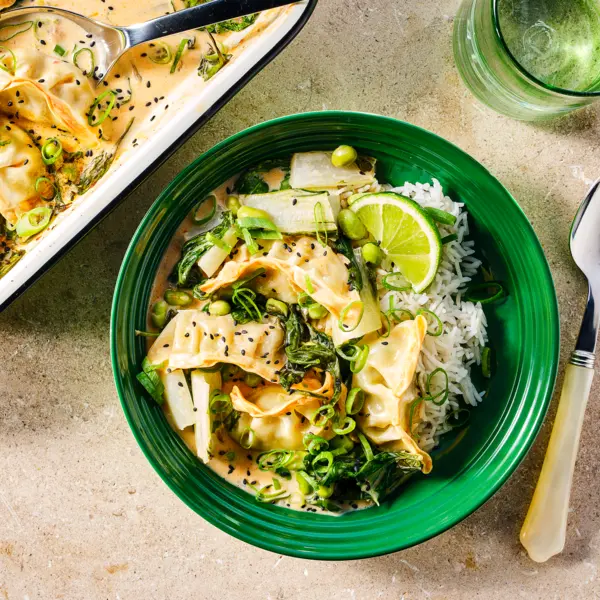 Gyoza-bake met rijst