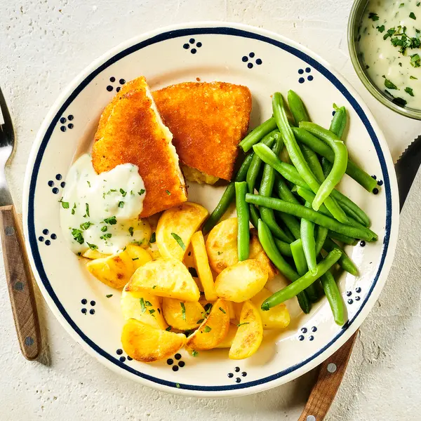 Kip cordon bleu met snelle mosterdsaus