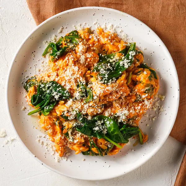 Orzo in romige paprikasaus
