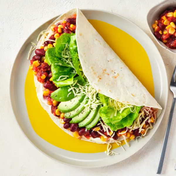 Tex-Mex wraps met avocado en kaas