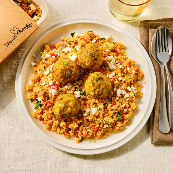 Couscous met kipgehaktballetjes