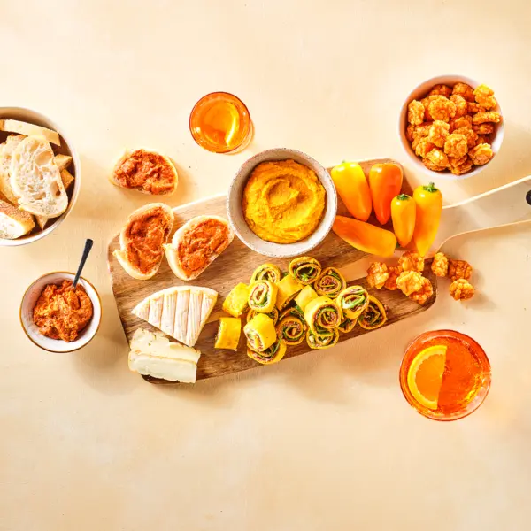 Oranje borrelplank
