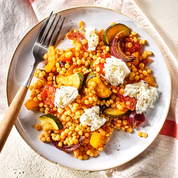 Parelcouscous met gegrilde groenten