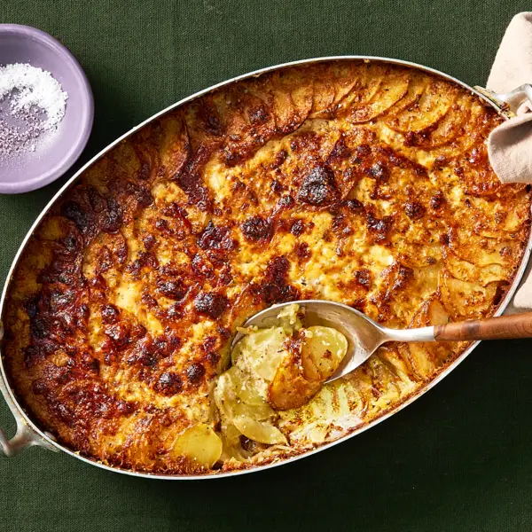 Aardappelgratin met truffel en parmigiano