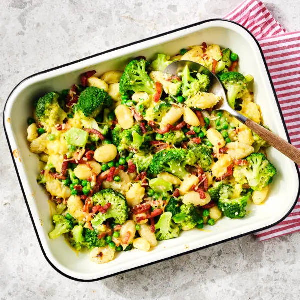 Romige gnocchi-bake met broccoli