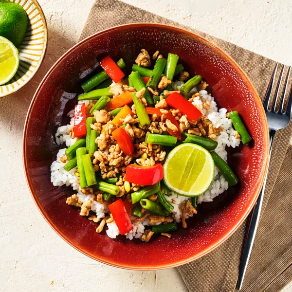 Kipgehakt Thaise stijl met sushirijst