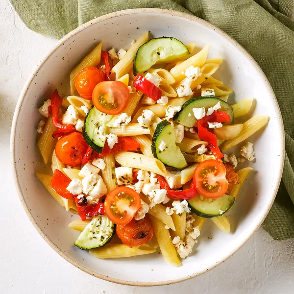 Pastasalade feta-tomaat