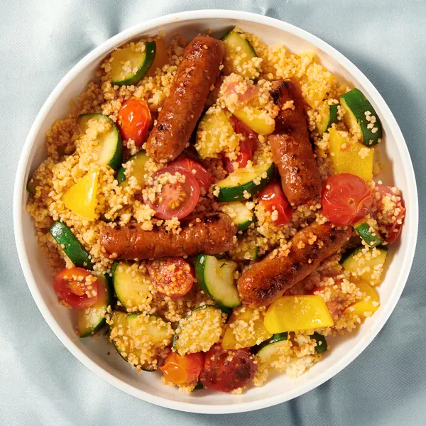 Couscous met merguezworstjes