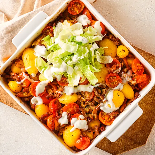 Ovenschotel met gyros en krieltjes
