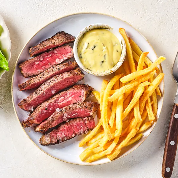 Steak frites met makkelijke béarnaise
