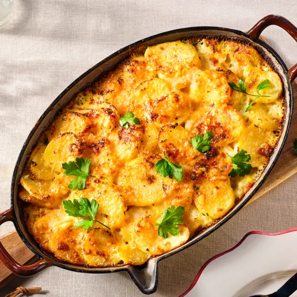 Aardappelgratin met verse kruiden