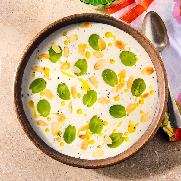 Ajo blanco met witte druiven