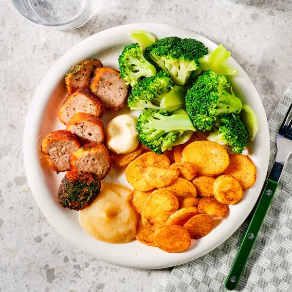 Boomstammetjes met paprika-aardappeltjes