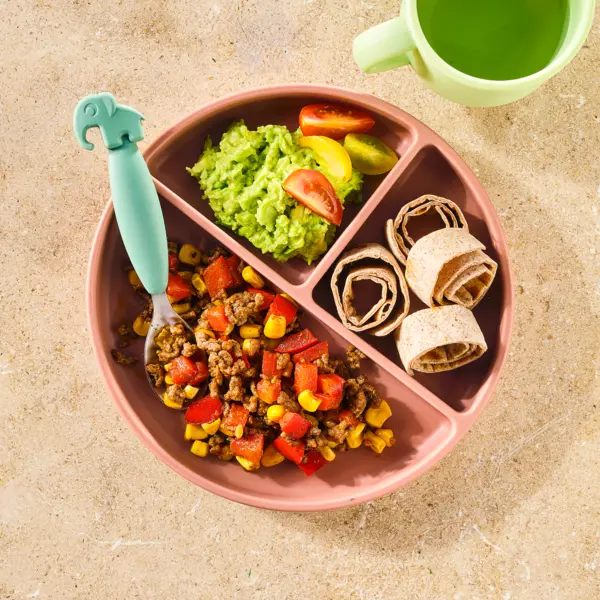 Tex-Mex gehakt met wrapreepjes en avocado