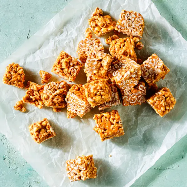 Gepofte spelt snacks