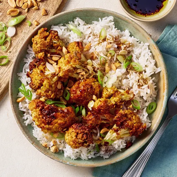 Bloemkoolsaté uit de airfryer