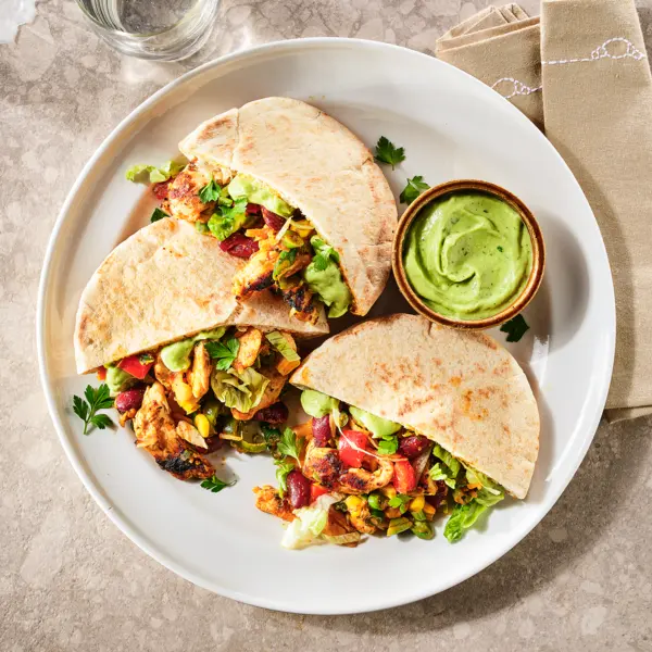 Tex-mex pita's met kip