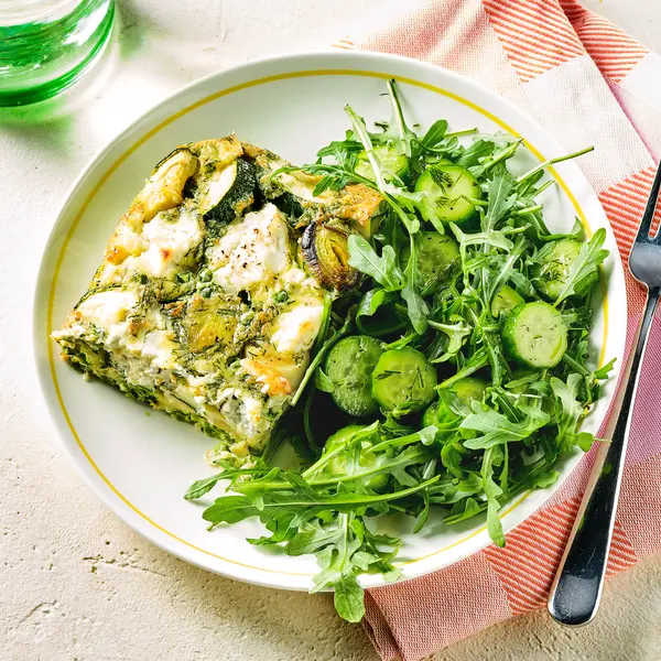Groene groente frittata