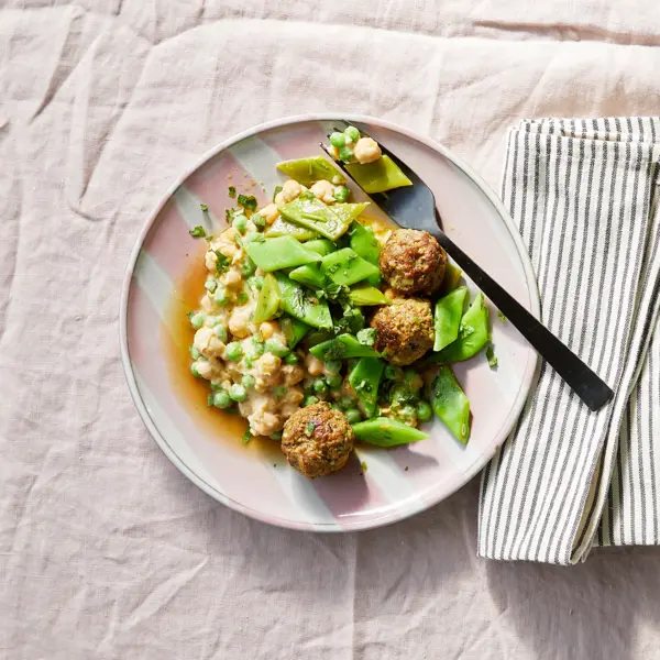 Gehaktballetjes met erwtenpuree