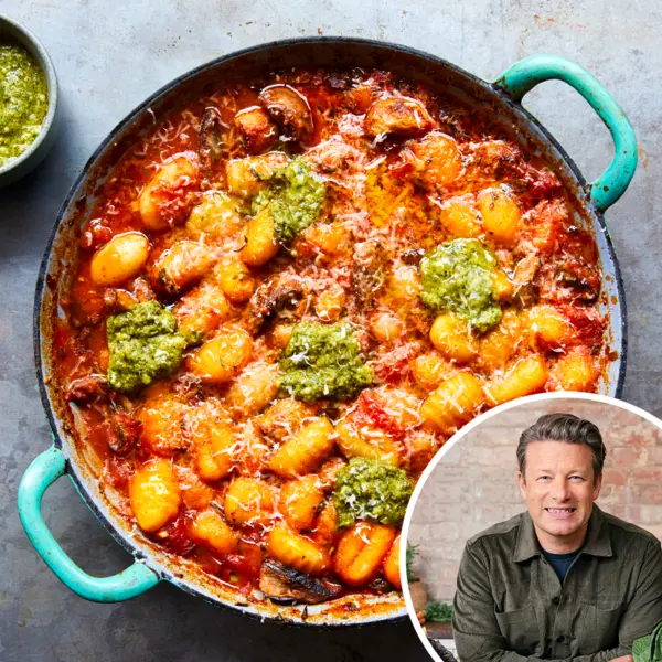 Gnocchi-bake met champignons