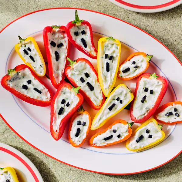 Paprika-spookjes met Heks'nkaas