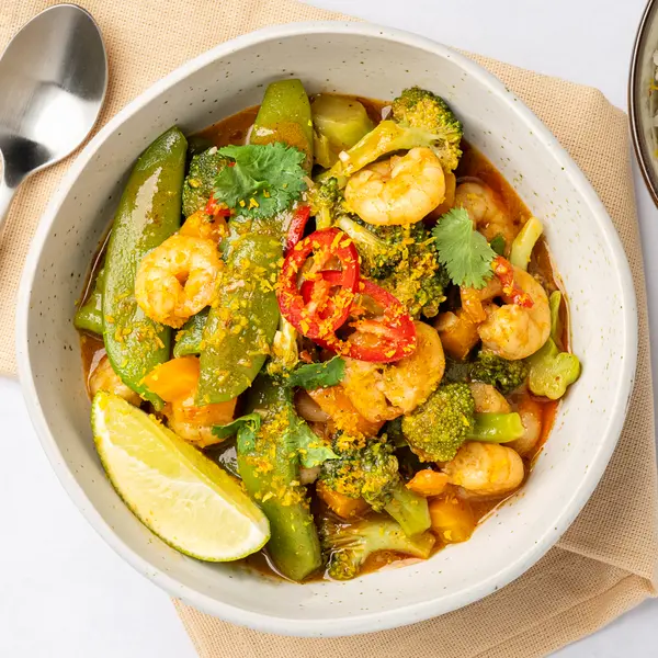 Thaise garnalencurry