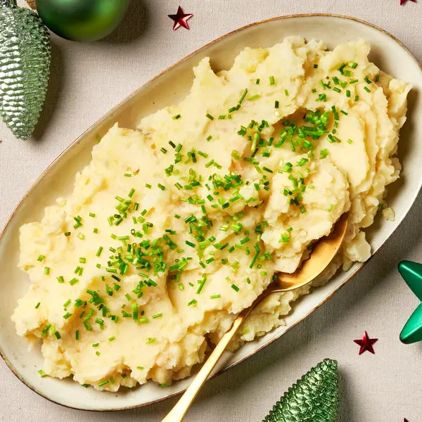 Romige knolselderij-aardappelpuree