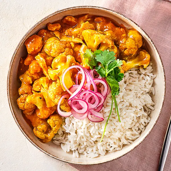 "Butter chicken" met bloemkool