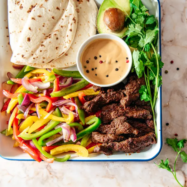 Fajita’s met biefstuk