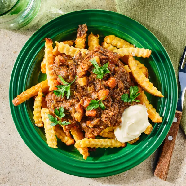 Patatje wildzwijnstoof