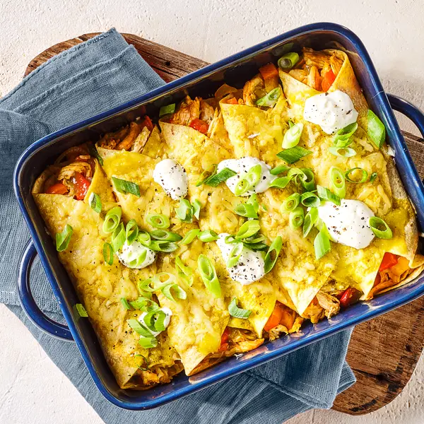 Enchilada's met pittige salsa