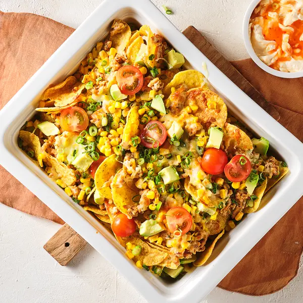 Sweet chili nacho-ovenschotel