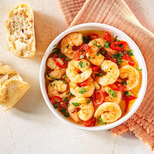Gambas met knoflook